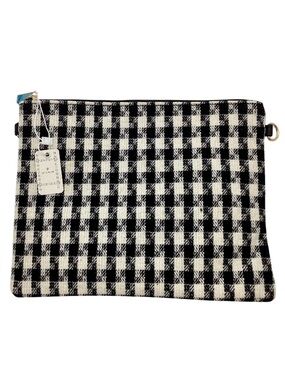 Be Clever Montana Mornings Crossbody Clutch, Black/White (NWT)